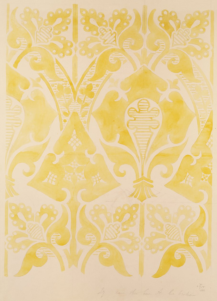 Entwurf für einen Samt- oder Seidenbrokat, 1850 von Augustus Welby Northmore Pugin