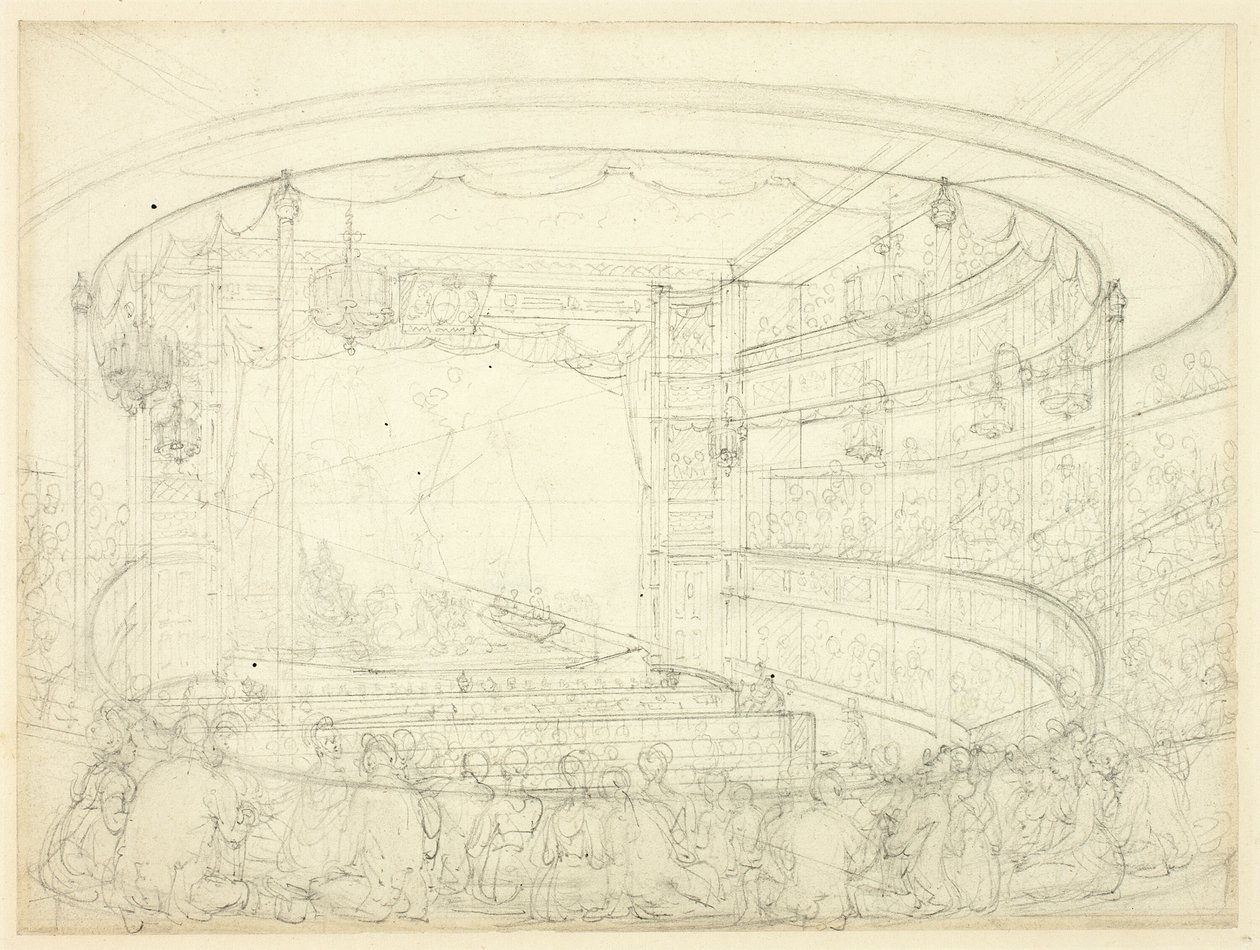 Studie für das Sadlers Wells Theater von Augustus Charles Pugin