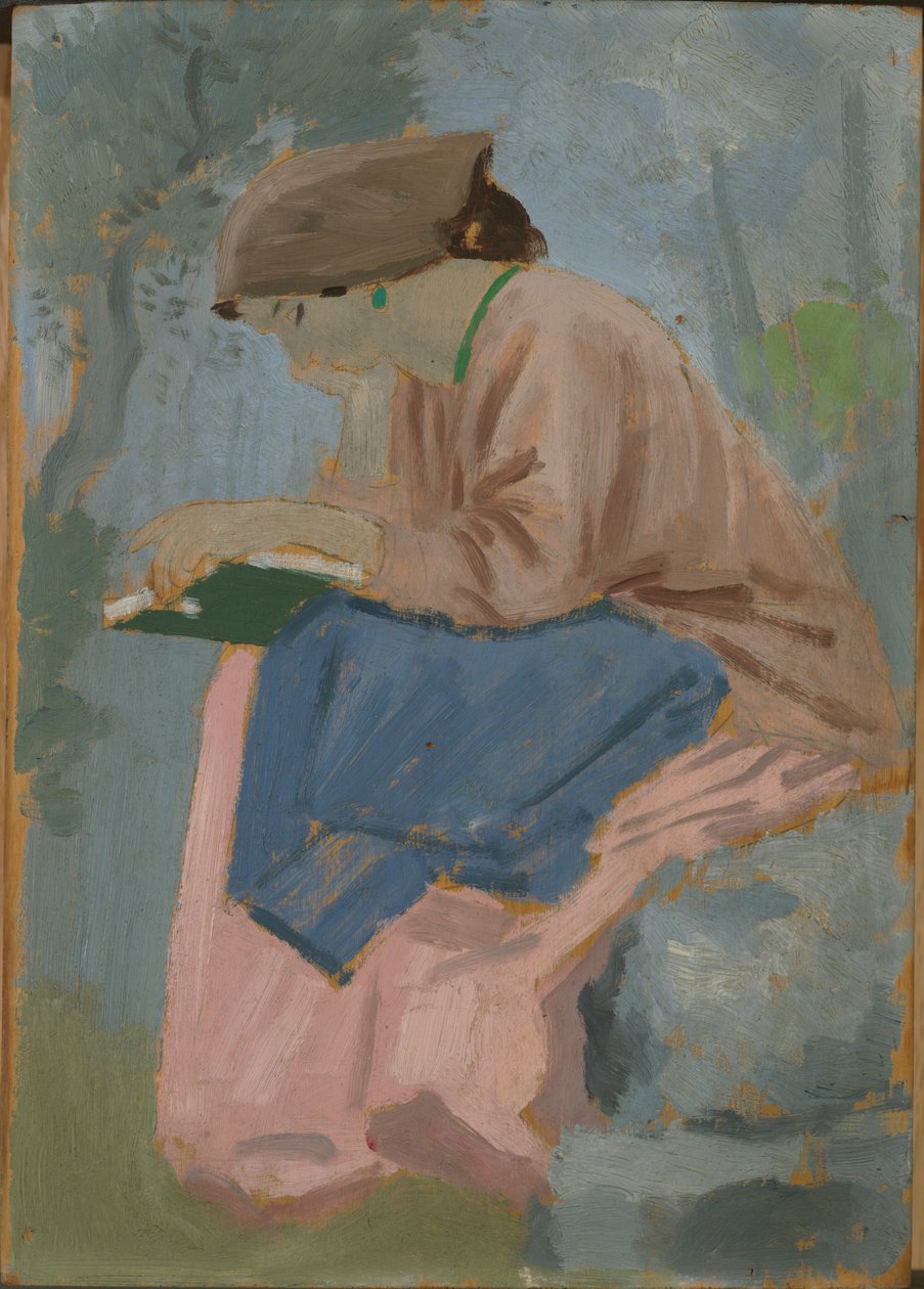Eine Frau liest - Provenzalische Studie von Augustus John