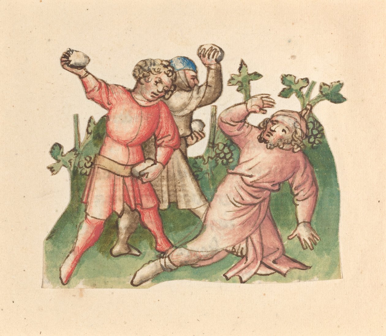 Die Steinigung Naboths von Austrian 15th Century