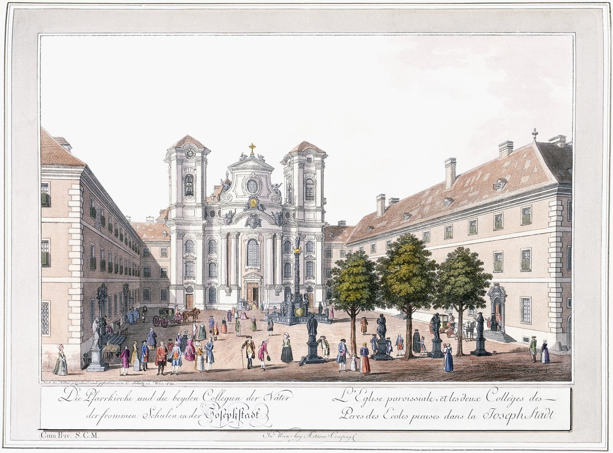 Kirche und zwei Schulen in Josefstadt, 1779-1792 von Austrian School