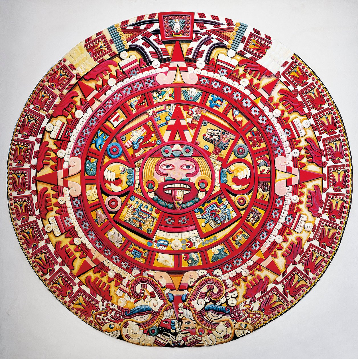 Rekonstruktion des Sonnenkalenders von Aztec Aztec