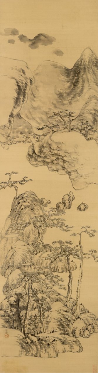 Landschaft im Stil von Wu Zhen (1280-1354) von Bada Shanren