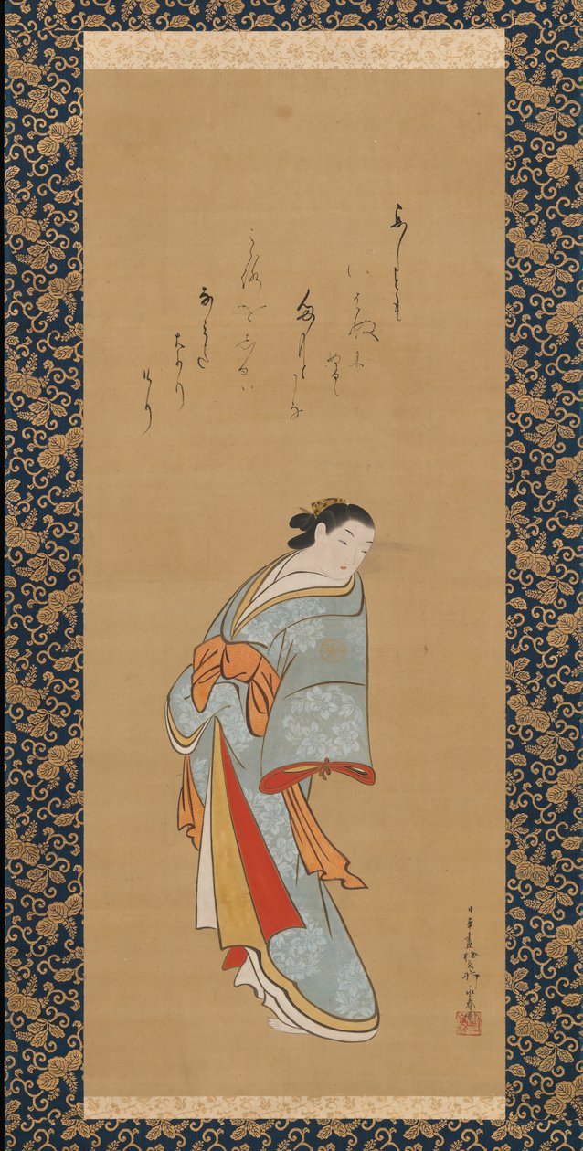 Stehende Kurtisane, wahrscheinlich 1720er Jahre von Baioken Eishun