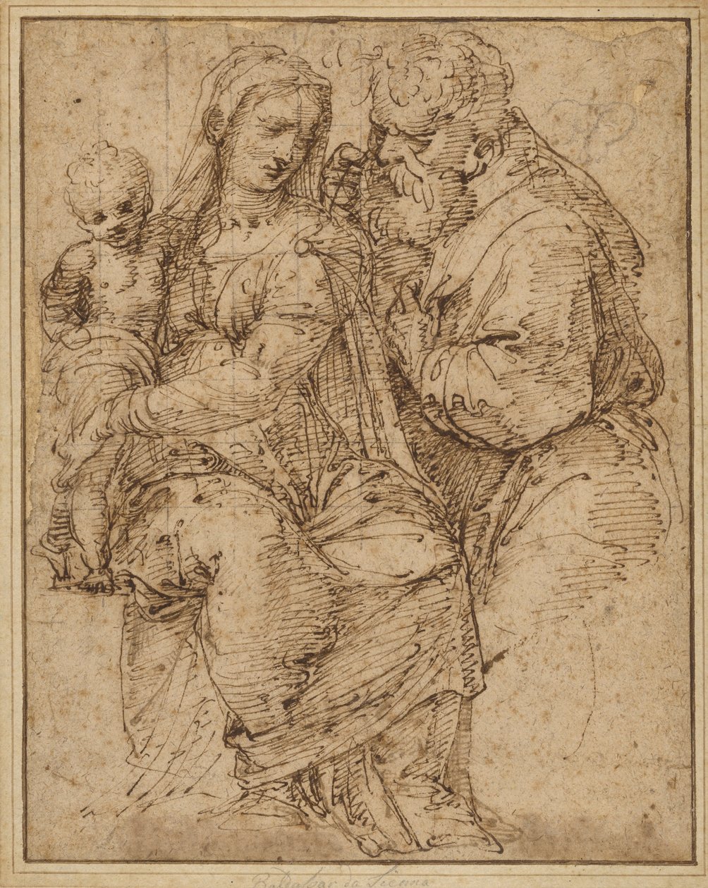 Die Heilige Familie von Baldassare Peruzzi