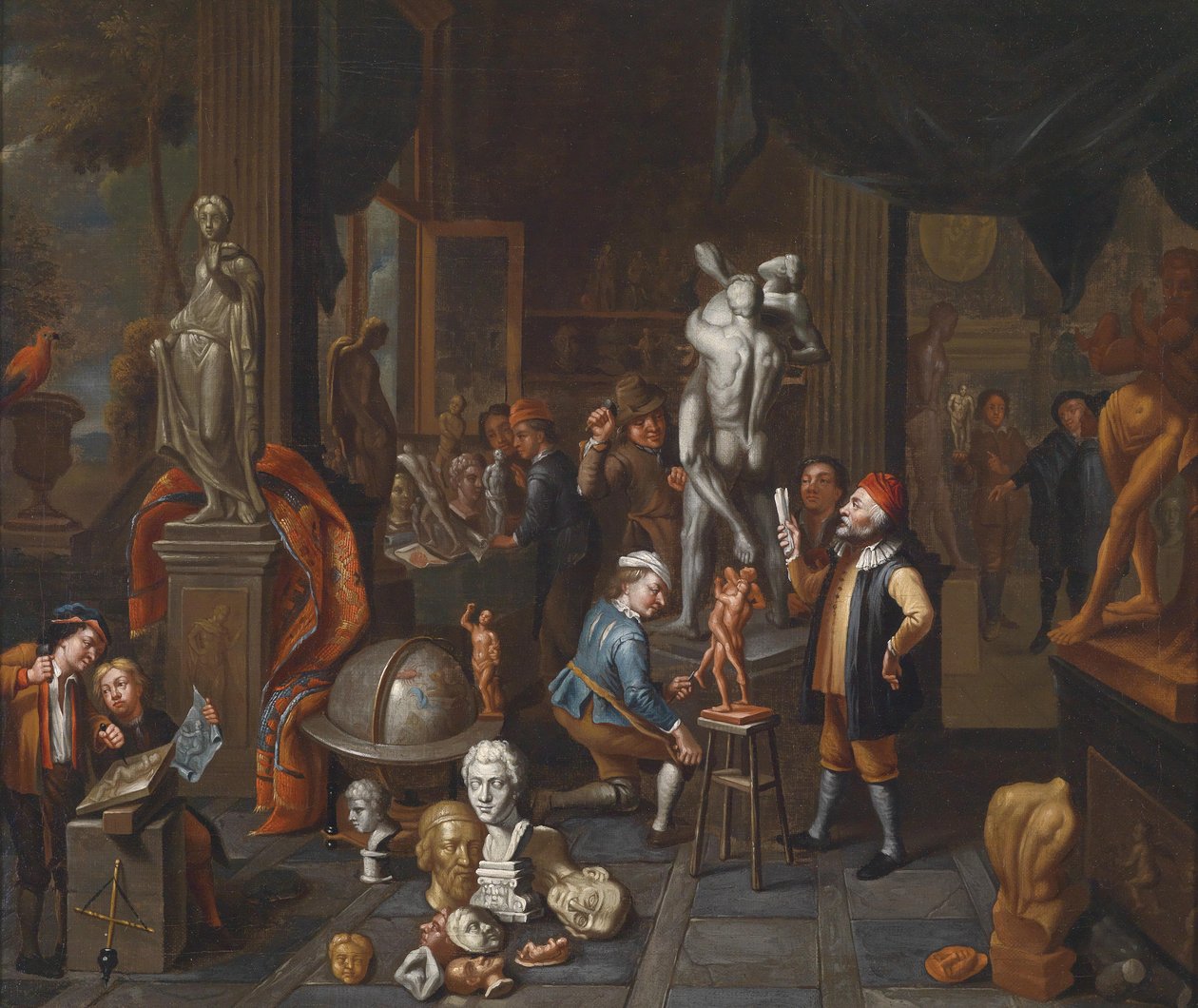 Im Atelier des Bildhauers von Balthasar van den Bossche