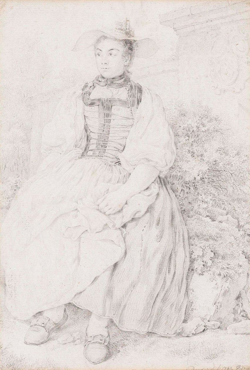 Berner Trachtenmädchen von Balthasar Anton Dunker