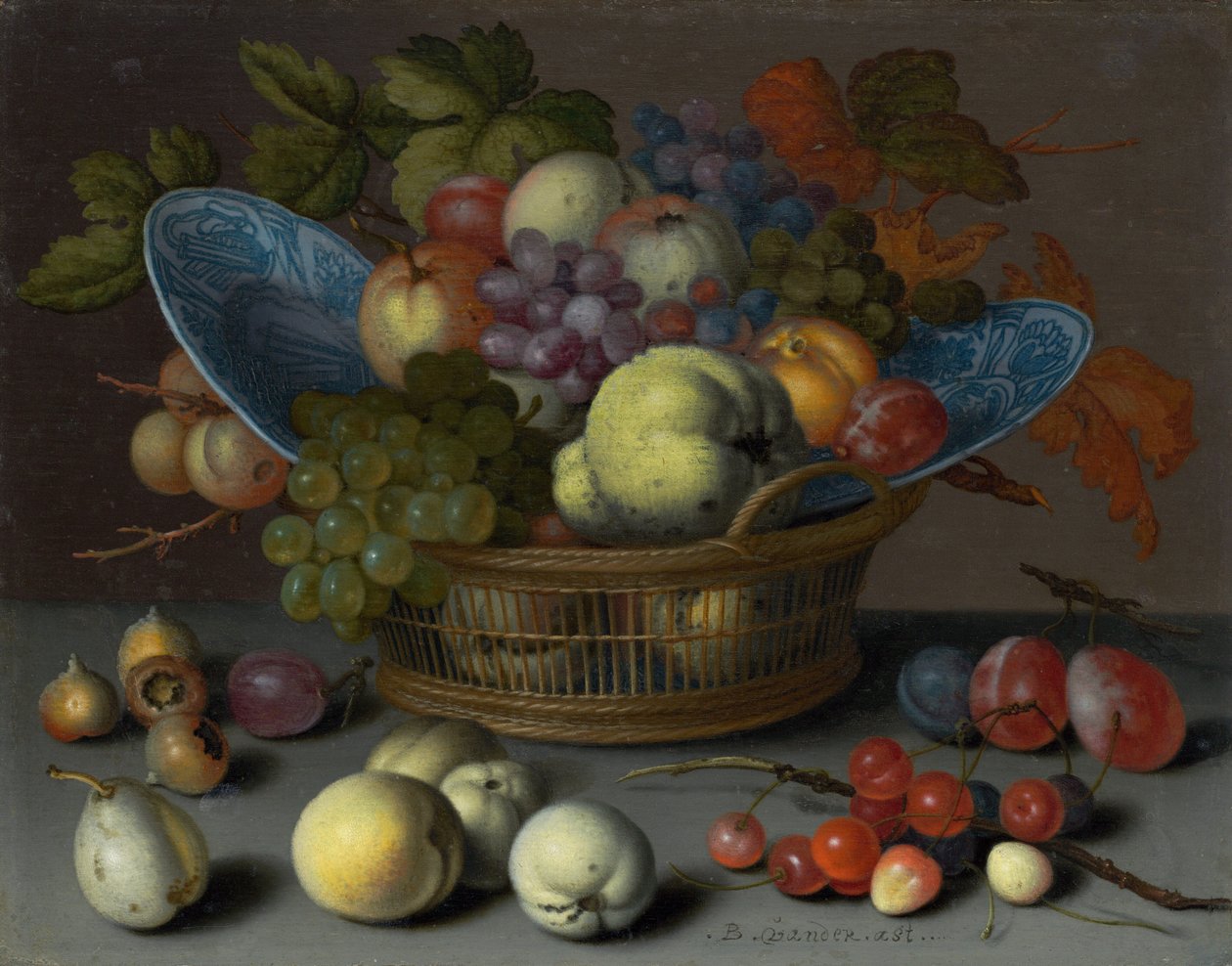 Korb mit Früchten von Balthasar van der Ast