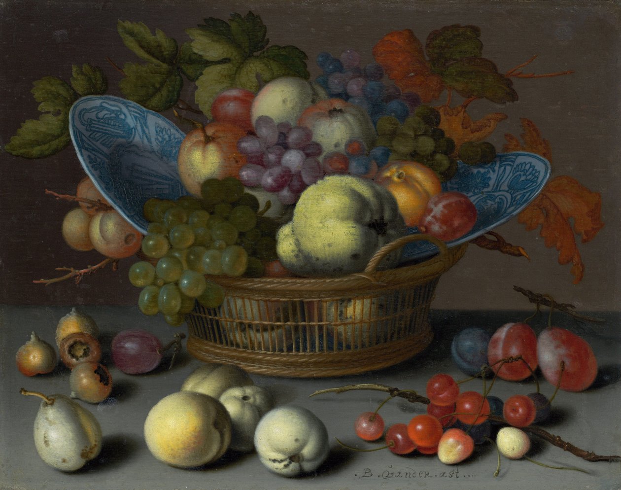 Korb mit Früchten, ca. 1622 von Balthasar van der Ast