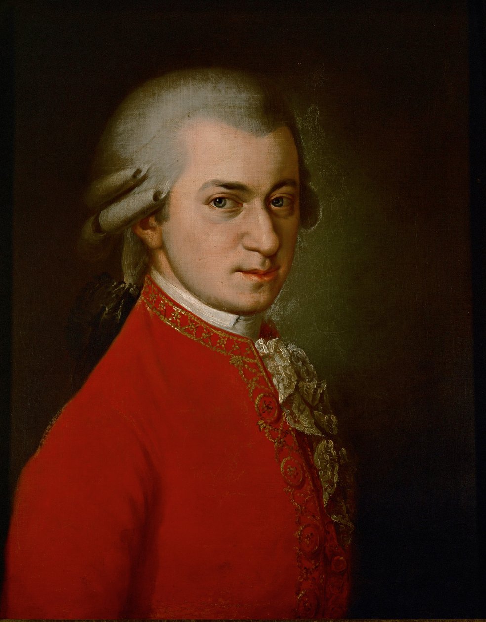 Wolfgang Amadeus Mozart (Öl auf Leinwand) von Barbara Krafft