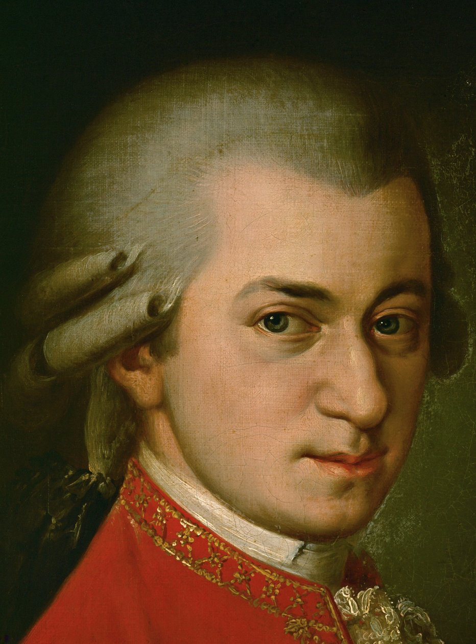 Wolfgang Amadeus Mozart (Öl auf Leinwand) von Barbara Krafft