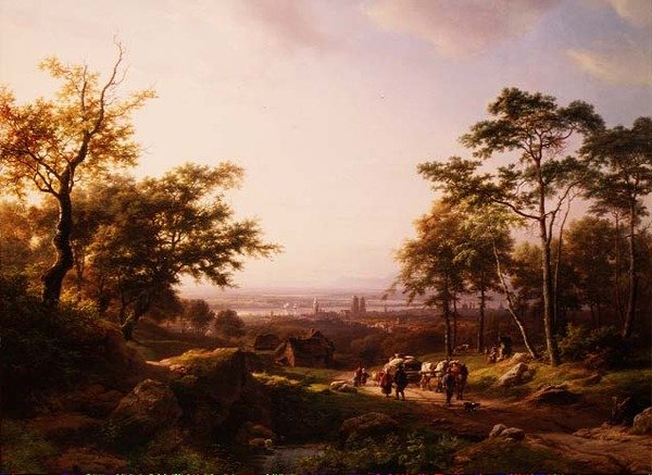 Eine Rheinlandschaft, 19. Jahrhundert von Barend Cornelis Koekkoek