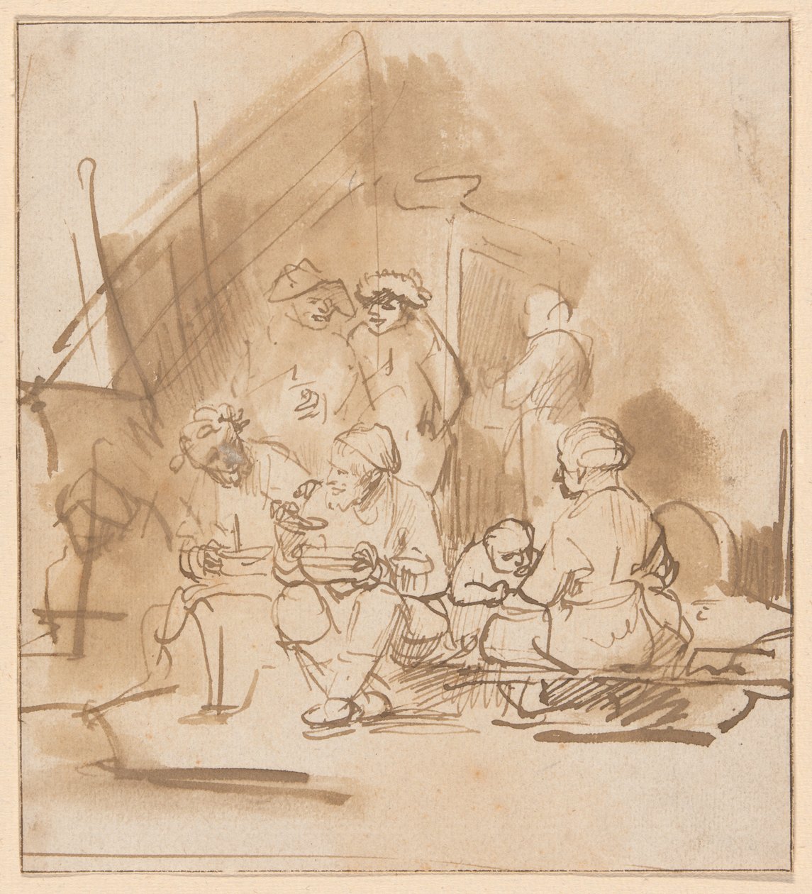 Satyr unter den Bauern von Barent Fabritius