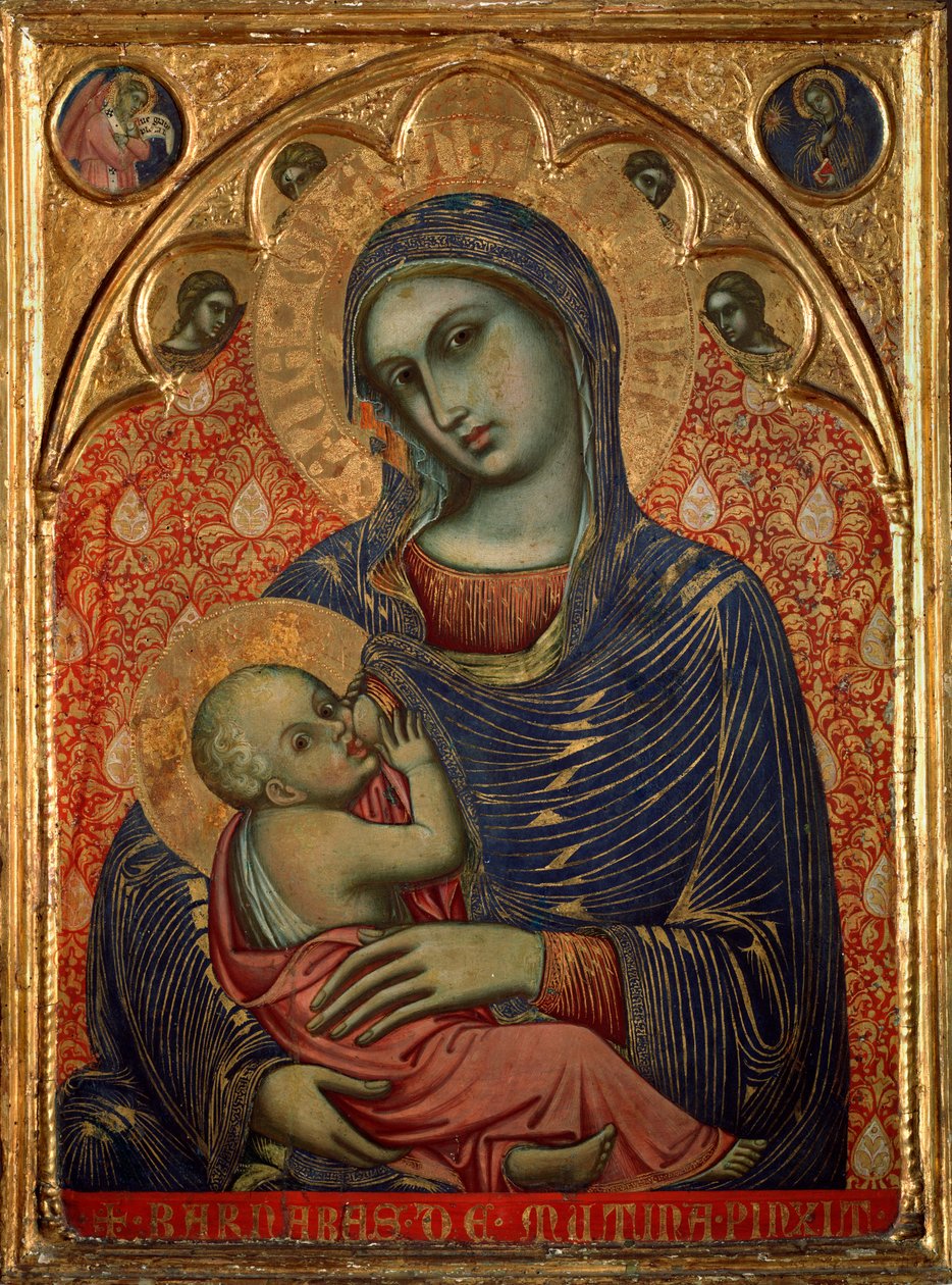 Maria stillt Jesus von Barnaba da Modena