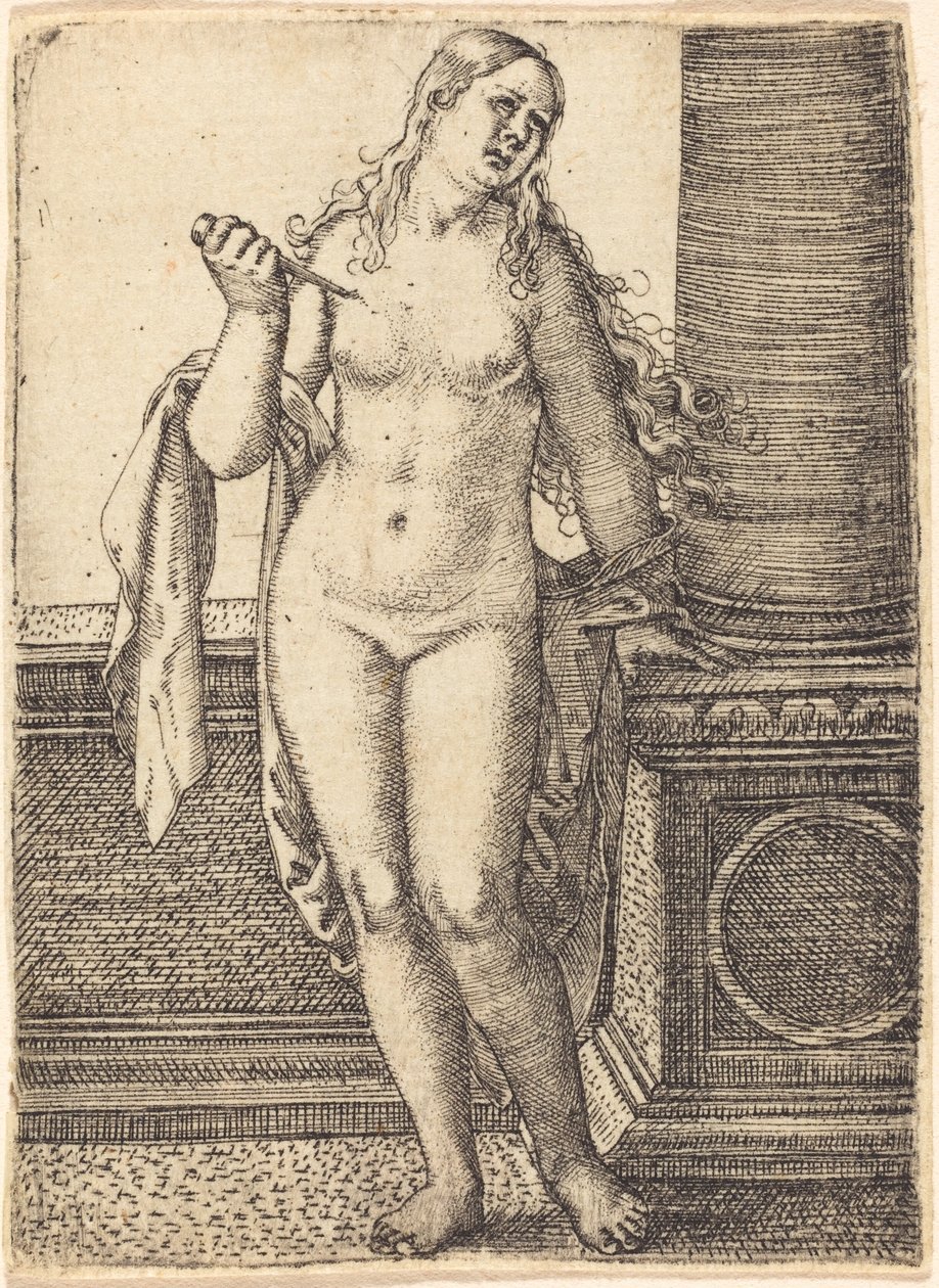 Lucretia steht an einer Säule von Barthel Beham