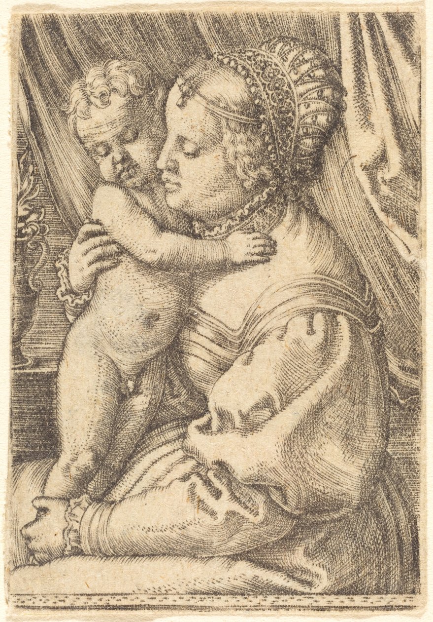 Madonna mit Blumenvase von Barthel Beham