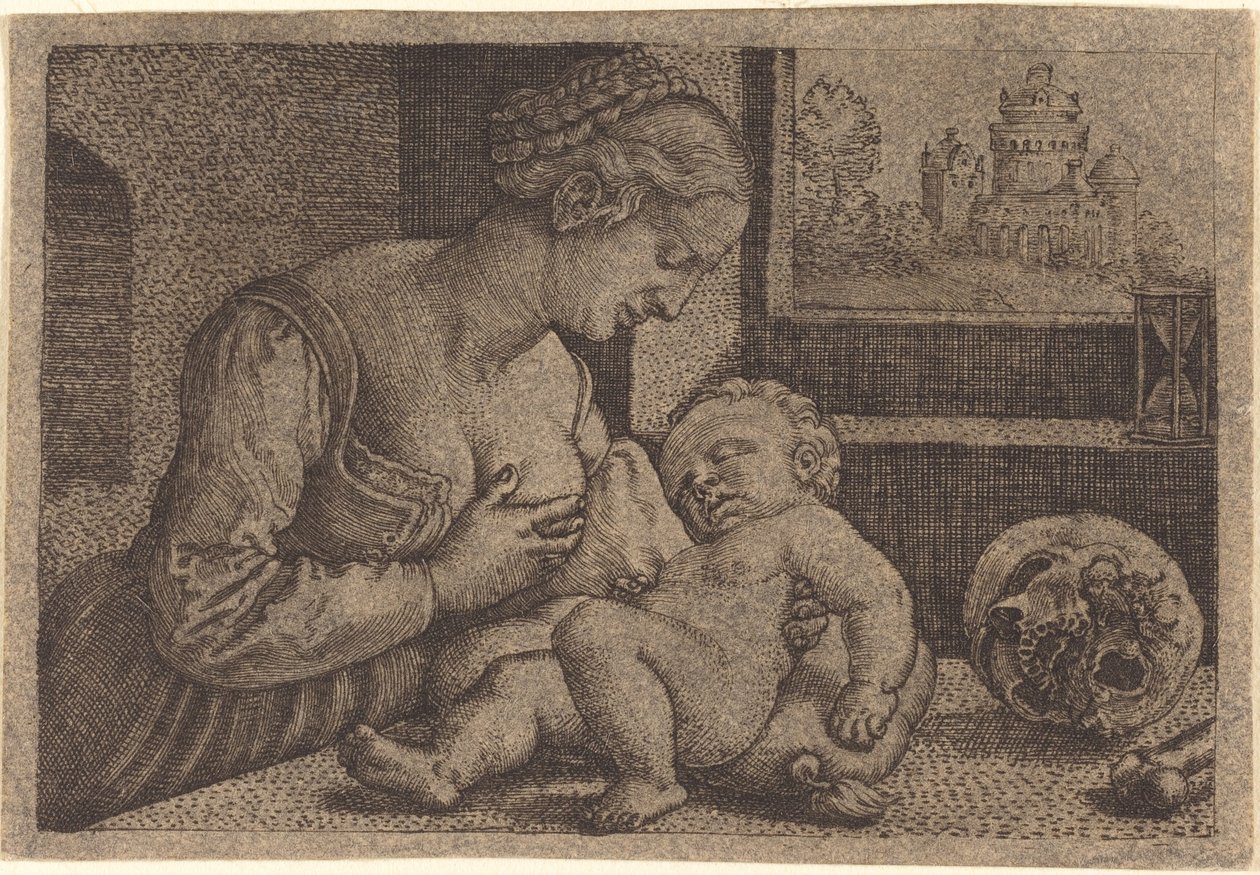 Madonna mit Schädel von Barthel Beham