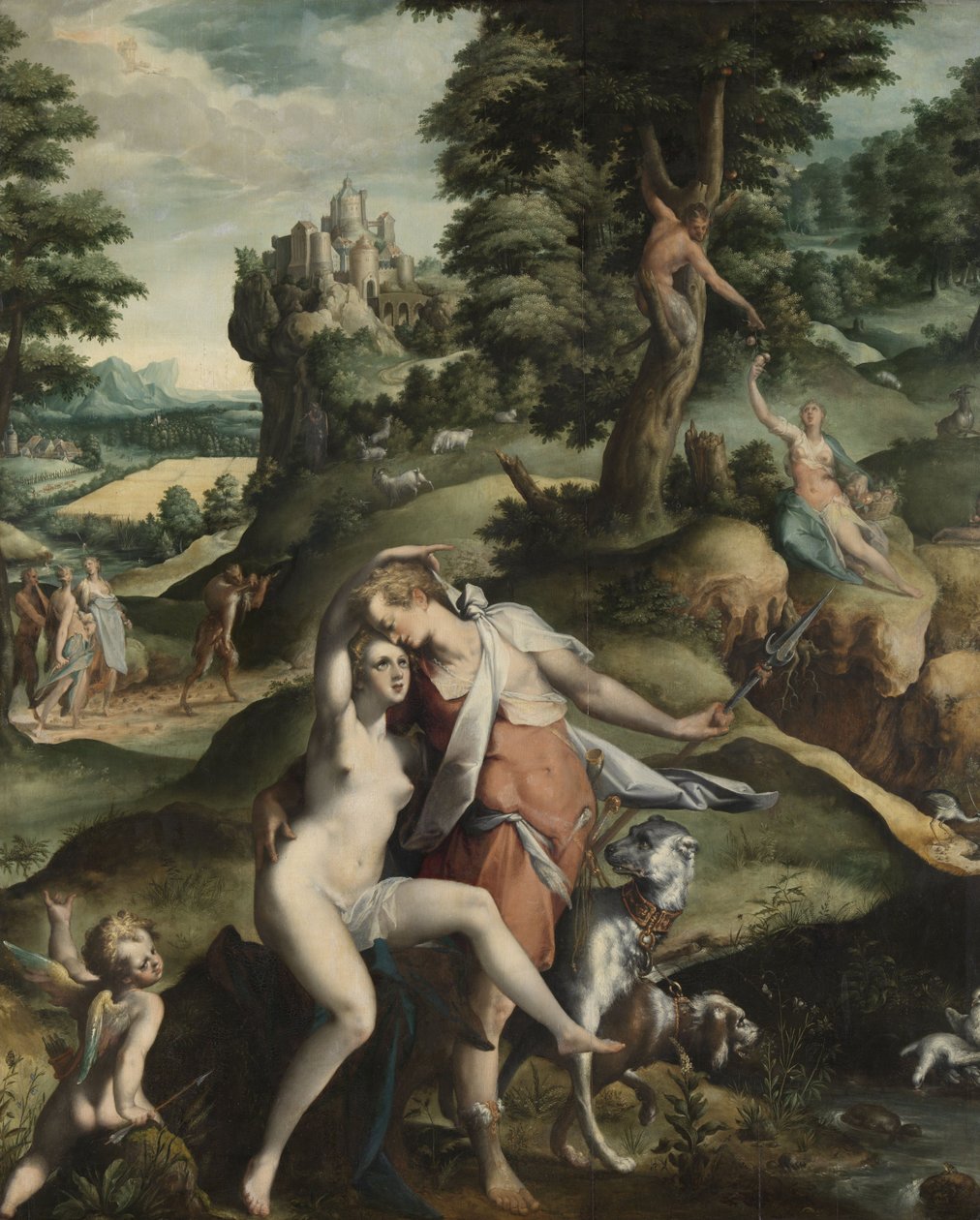 Venus und Adonis, ca. 1585-90 von Bartholomaeus Spranger