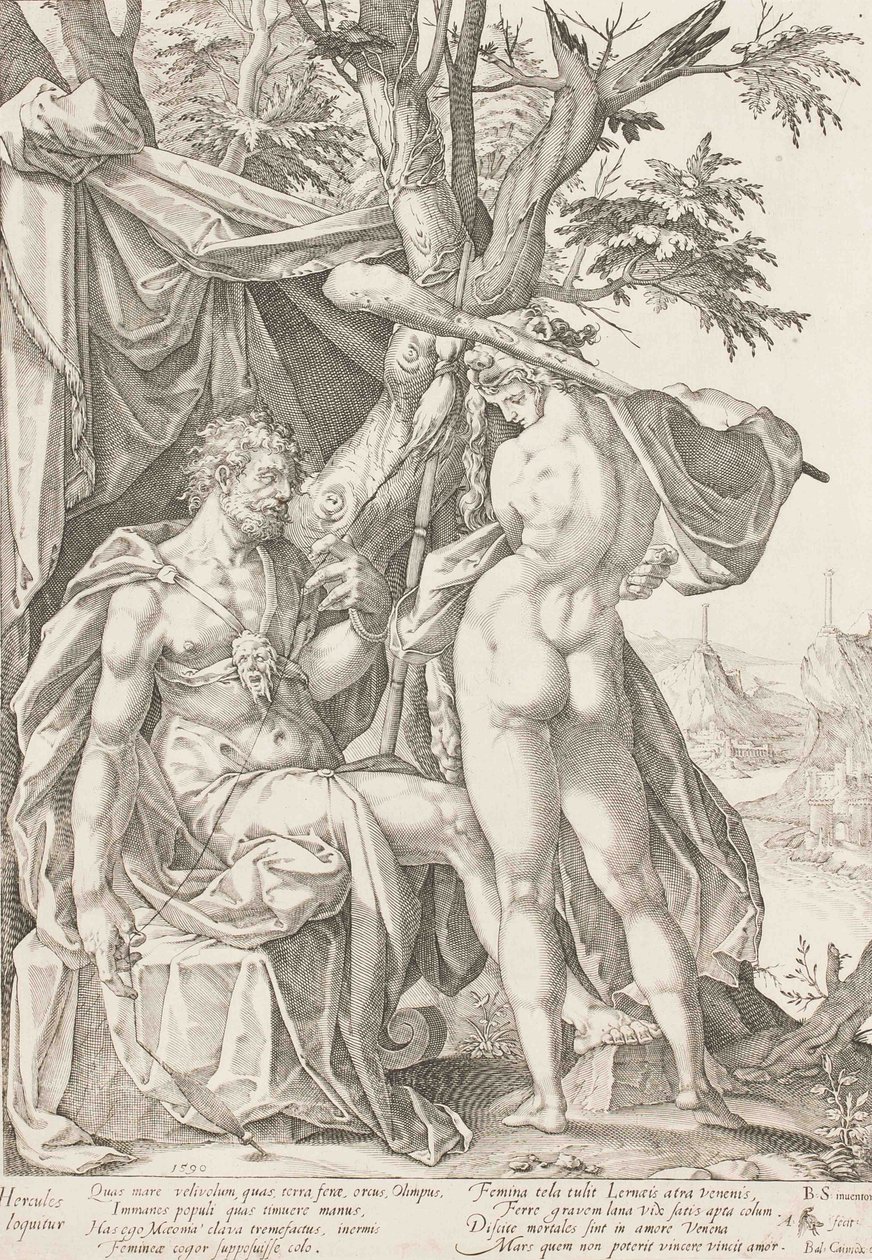 Herkules und Omphale, 1590 von Bartholomaeus Spranger