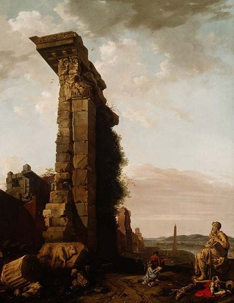 Capriccio-Ansicht eines Mittelmeerhafens, 17. Jahrhundert von Bartholomeus Breenbergh