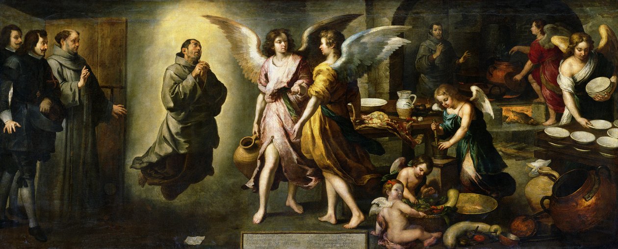 Die Küche der Engel, 1646 von Bartolomé Esteban Murillo