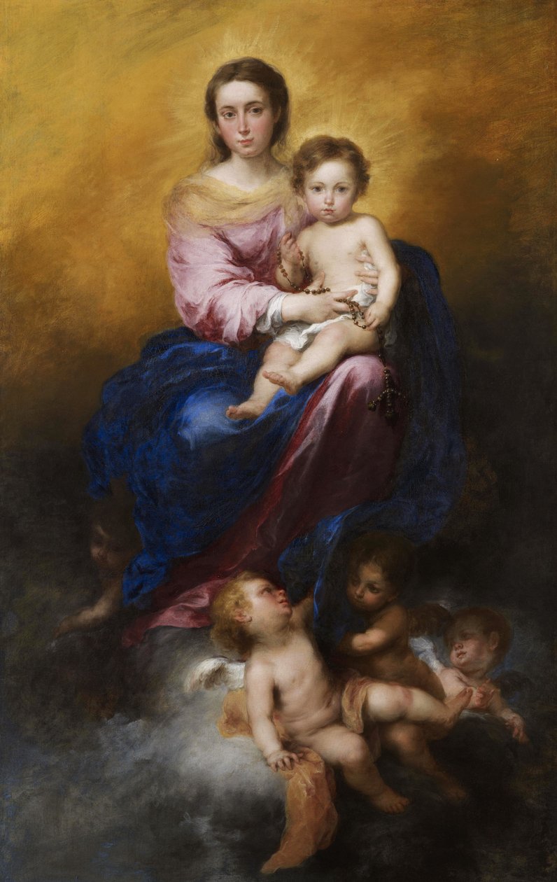 Die Madonna des Rosenkranzes von Bartolomé Esteban Murillo