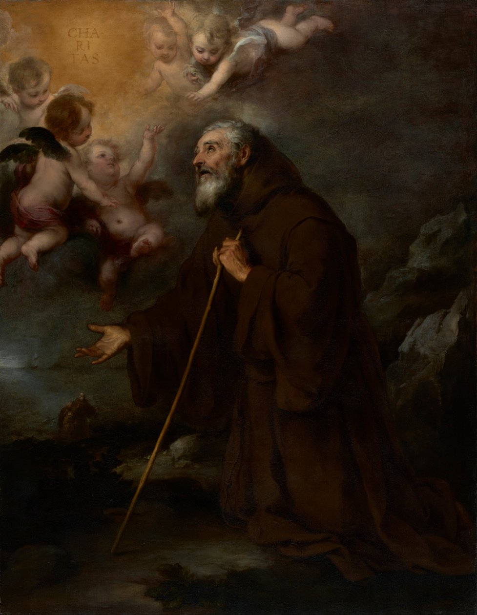 Die Vision des Heiligen Franziskus von Paola von Bartolomé Esteban Murillo