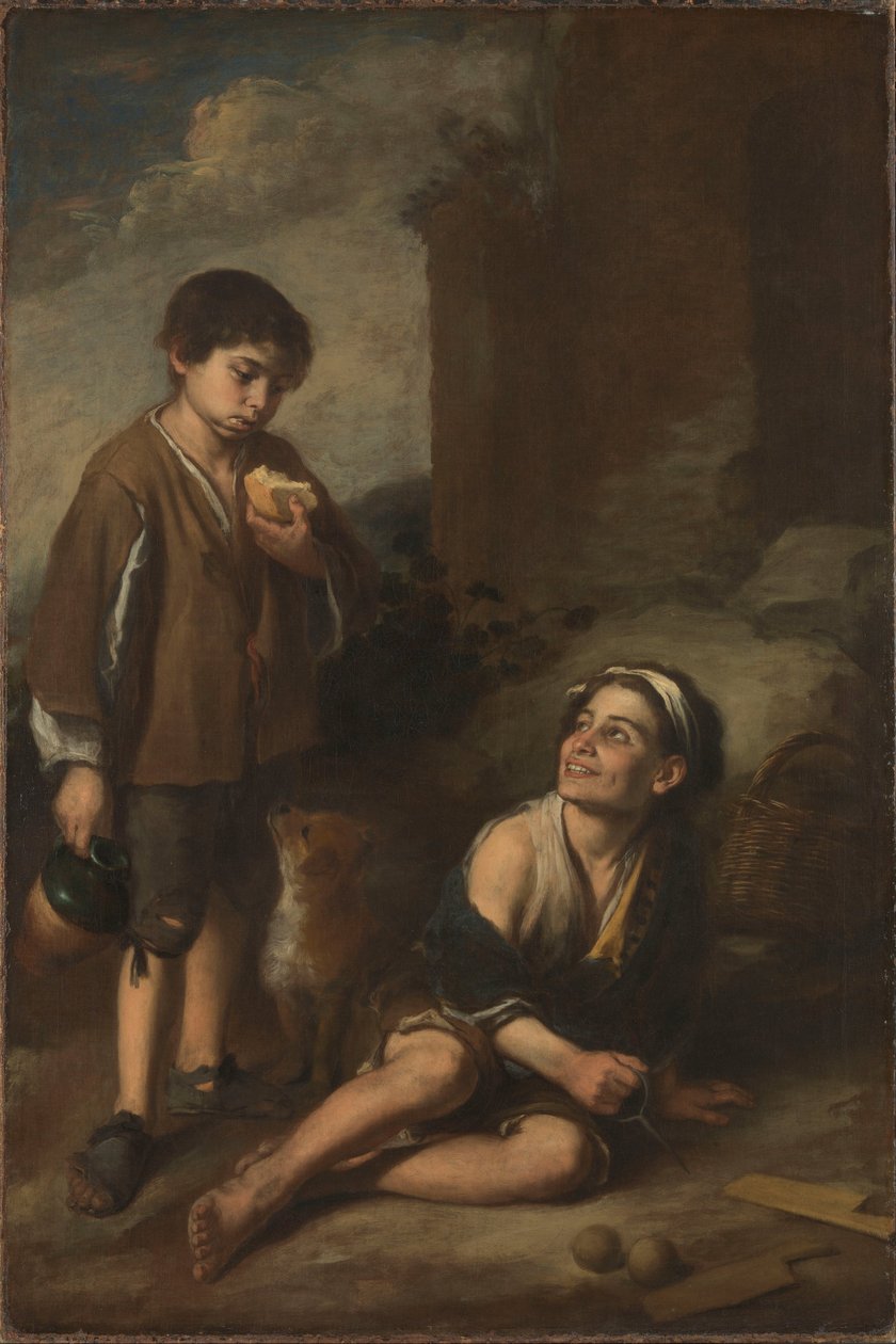 Zwei Bauernjungen von Bartolomé Esteban Murillo