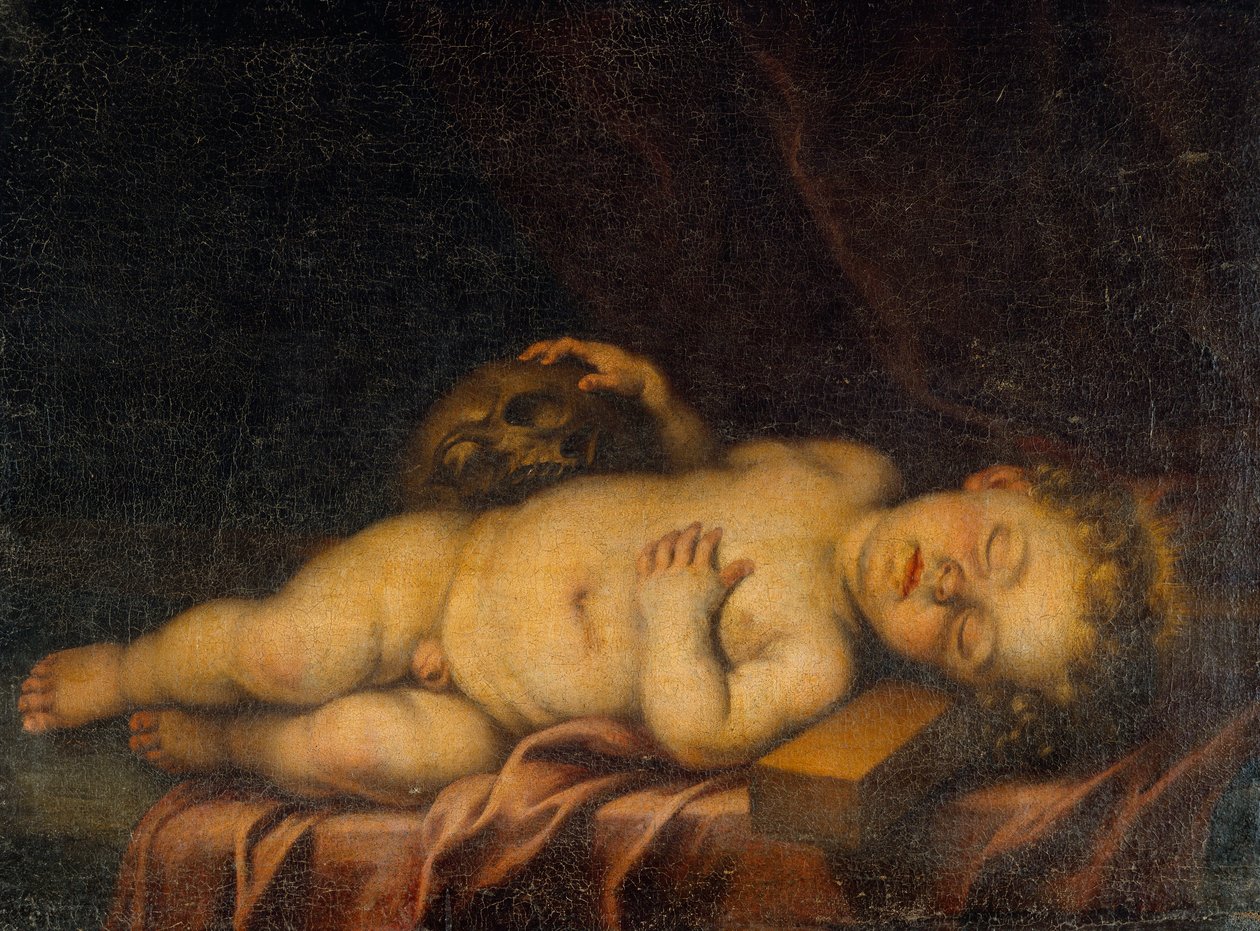 Christuskind schlafend auf dem Kreuz von Bartolomé Esteban Murillo