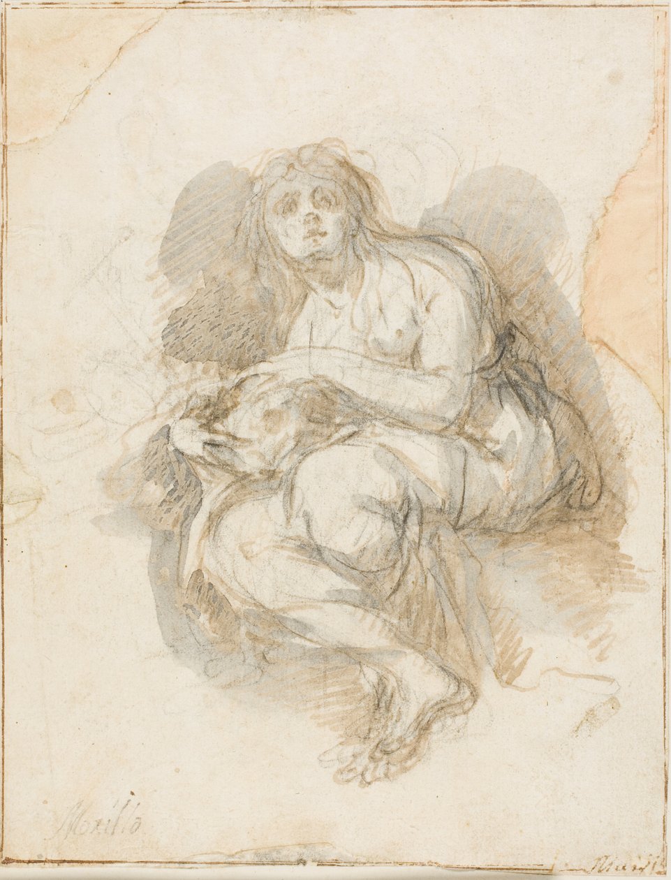 Heilige Frau mit Schädel von Bartolomé Esteban Murillo