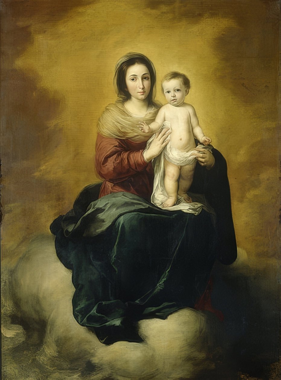 Madonna mit Kind von Bartolomé Esteban Murillo