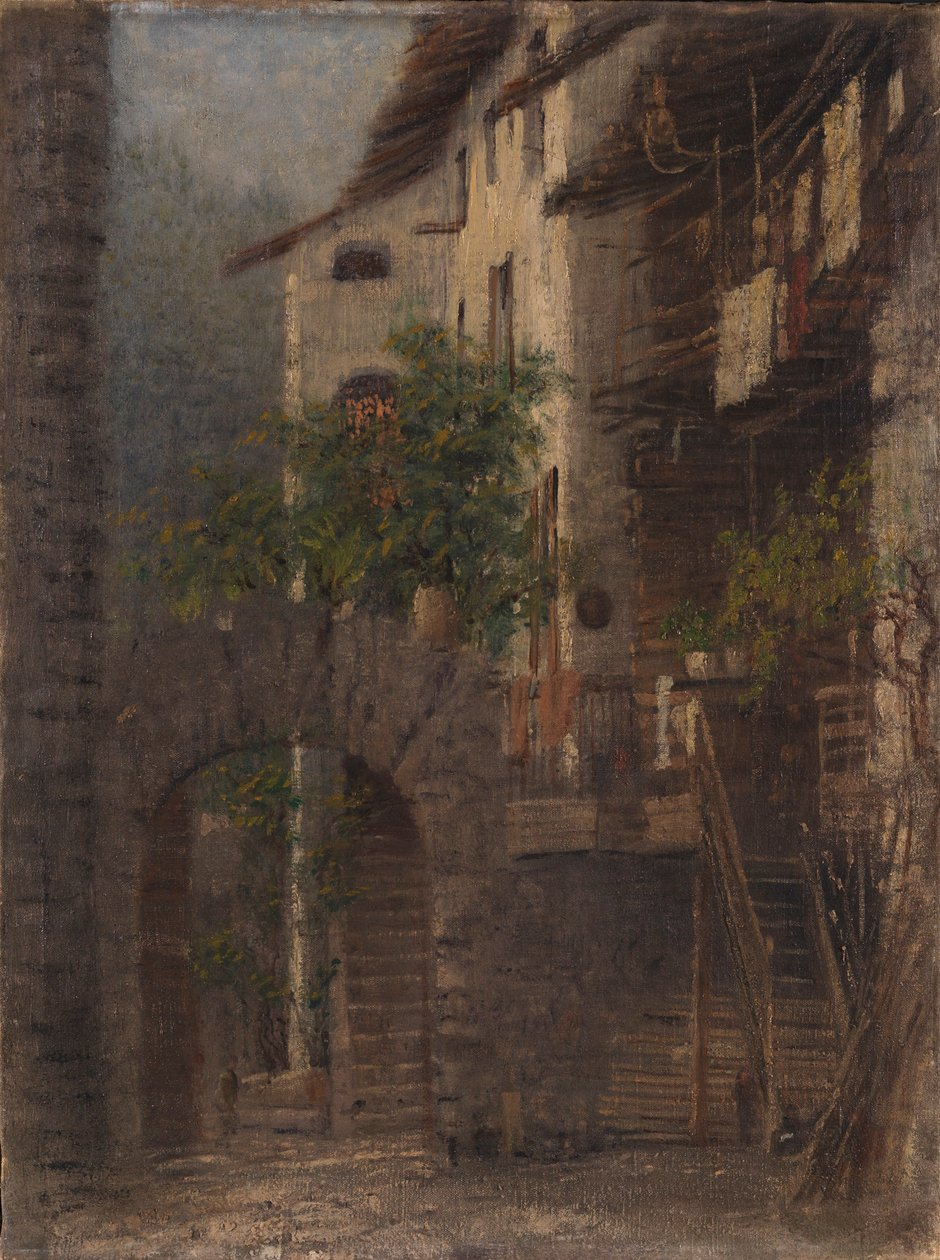 Hütten im Val di Non von Bartolomeo Bezzi