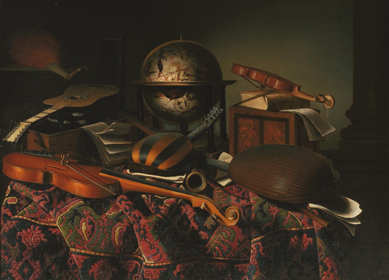 Stillleben mit Musikinstrumenten von Bartolomeo Bettera