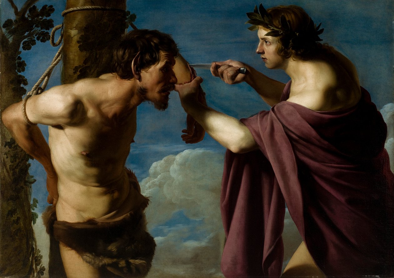 Apollo und Marsyas von Bartolomeo Manfredi