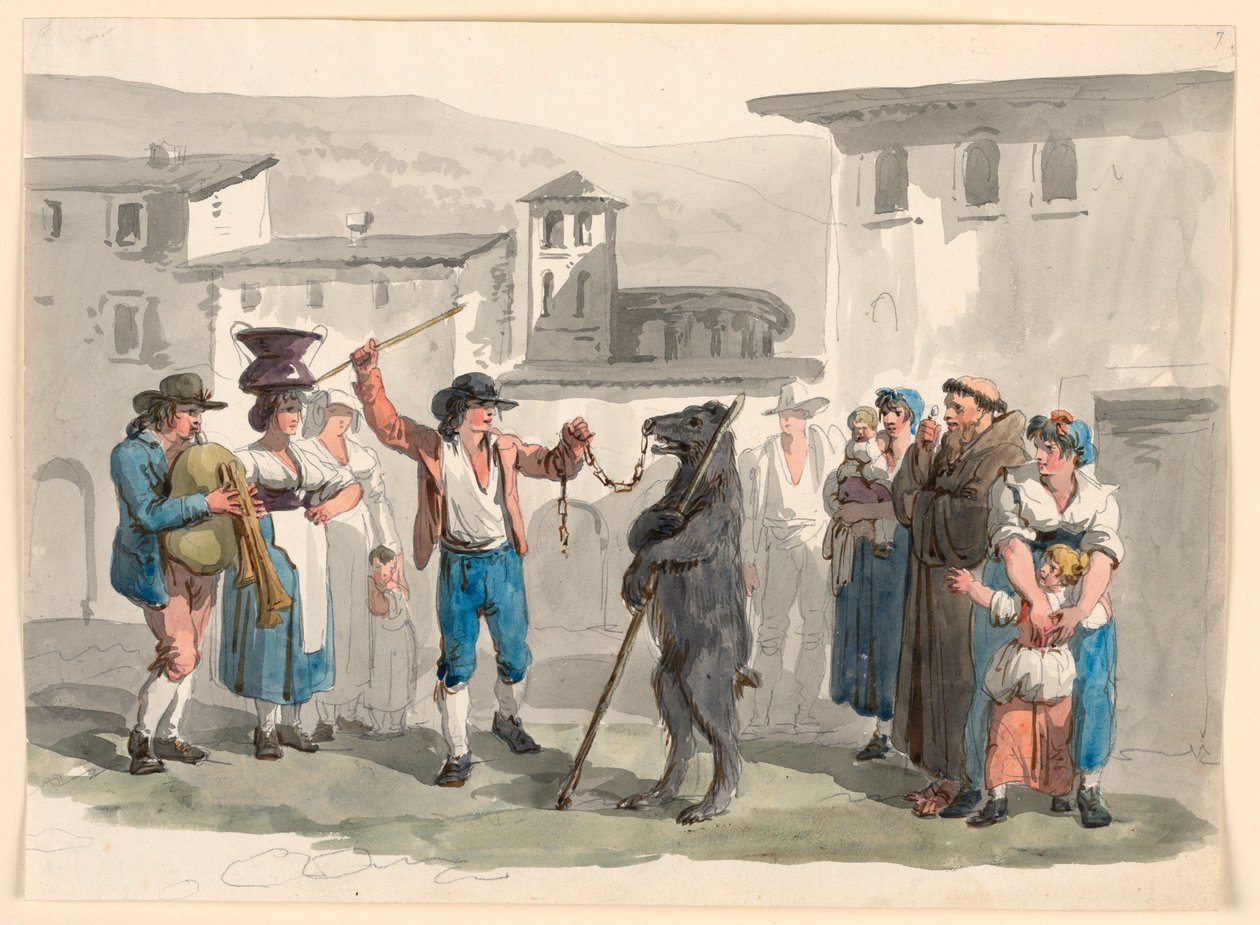 Der Tanzbär, 1807–08 von Bartolomeo Pinelli