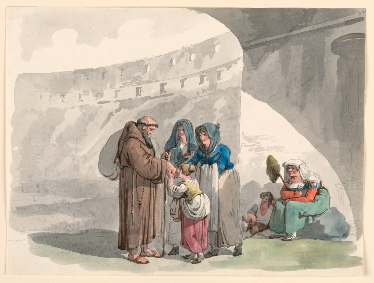 Begrüßung eines Einsiedlers von Bartolomeo Pinelli