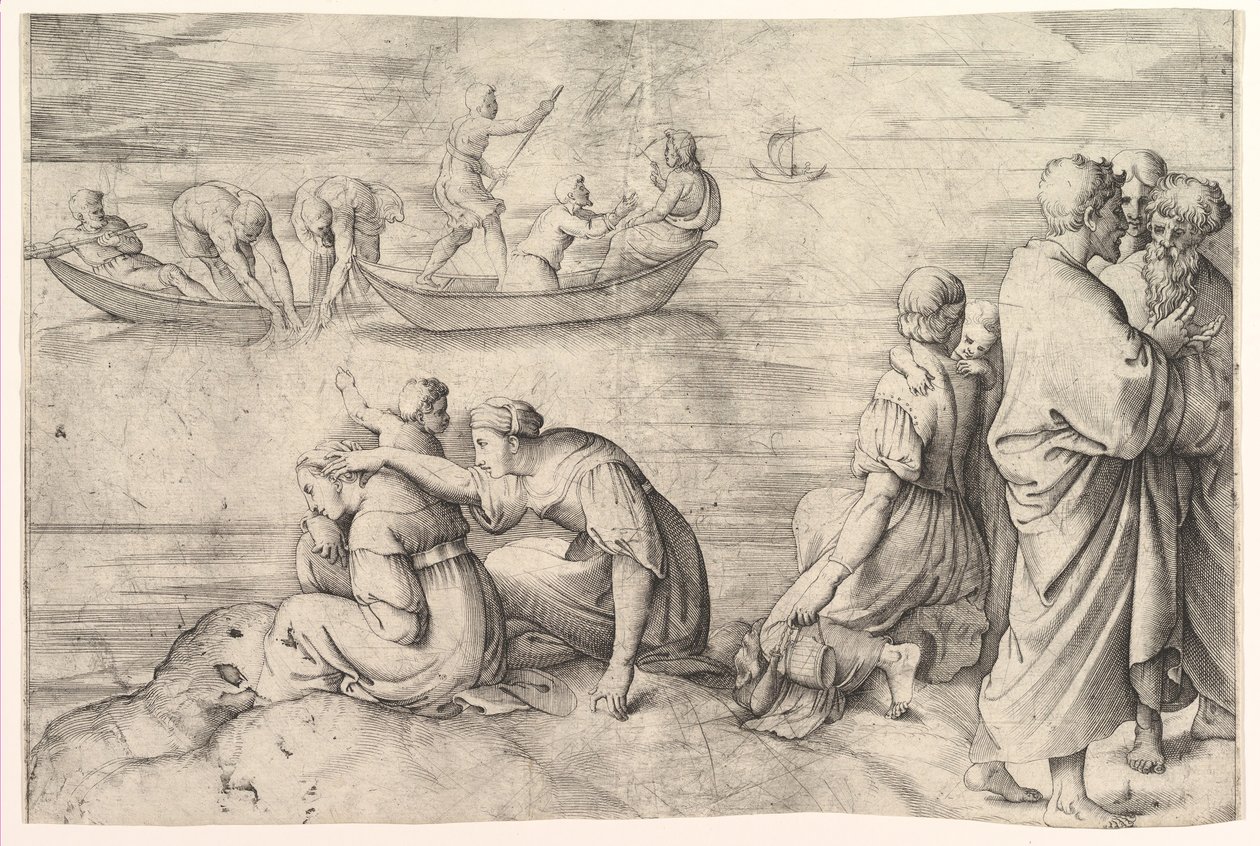 Der wunderbare Fischfang von Battista Franco Veneziano