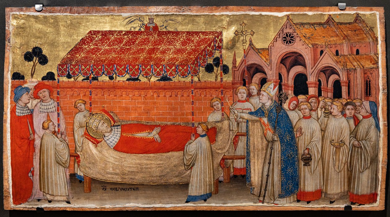 Der Tod des Heiligen Sylvester von Battista da Vicenza