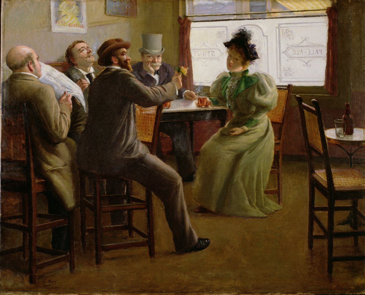 Bar-Interieur, ca. 1880 von Belgian School