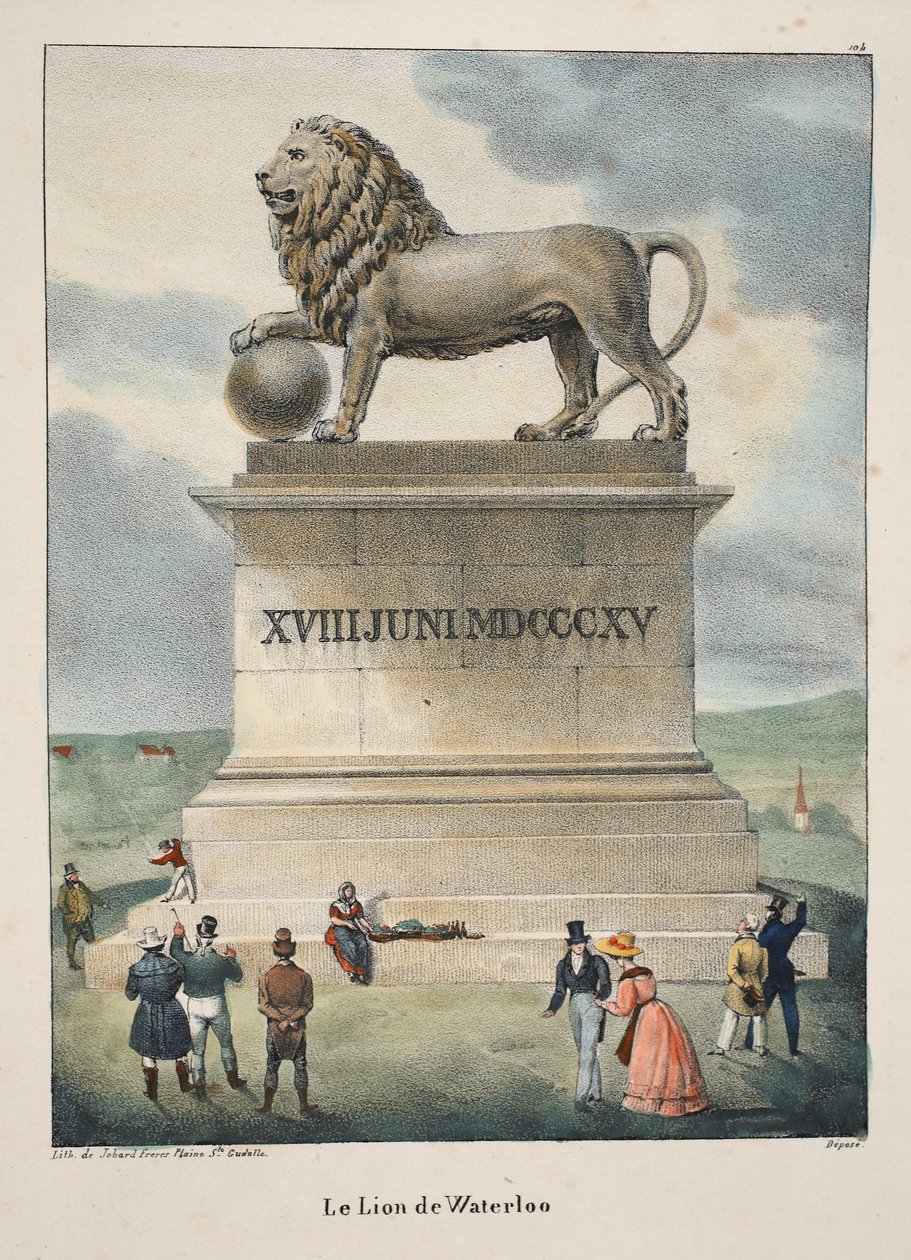 Der Löwe von Waterloo, ca. 1895 von Belgian School