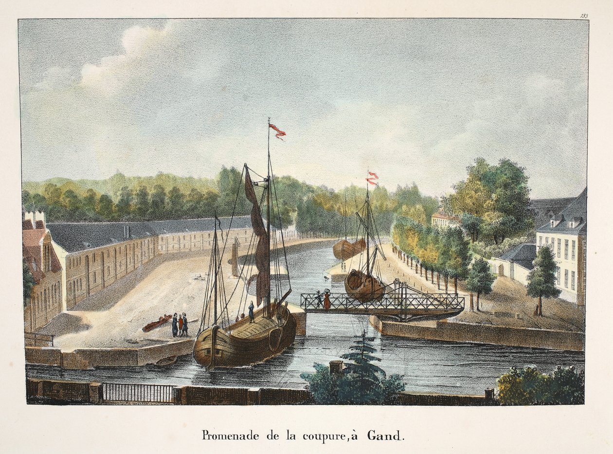 Promenade der Coupure in Gent, ca. 1895 von Belgian School