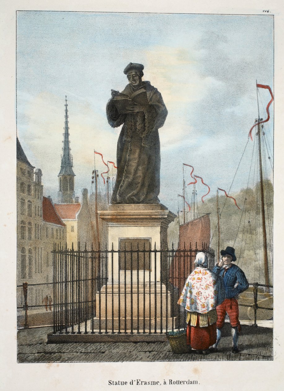 Statue von Erasmus in Rotterdam, ca. 1895 von Belgian School