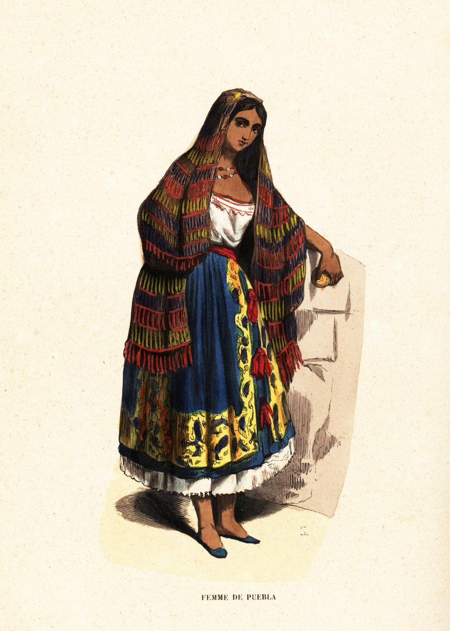 Frau aus der Stadt Puebla, Mexiko von Belgian School