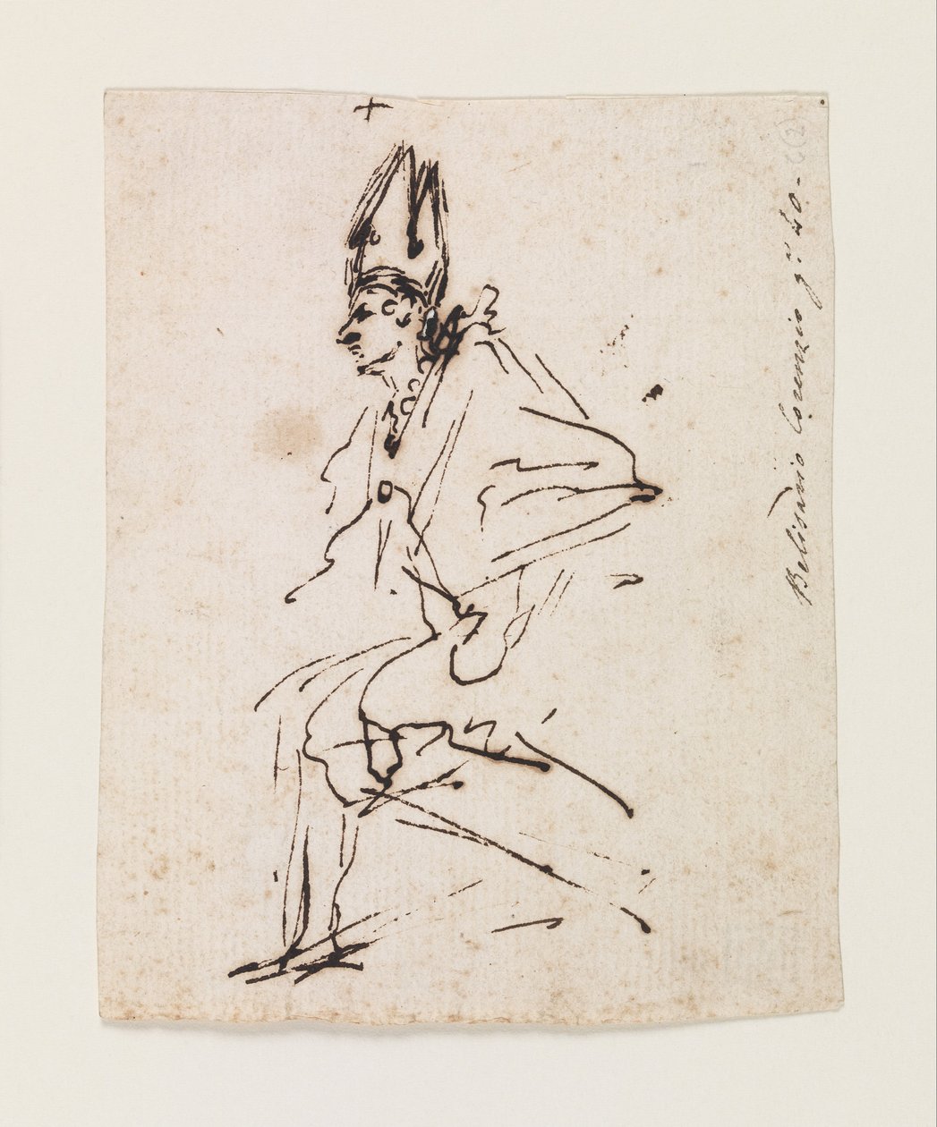 Studie eines sitzenden Bischofs von Belisario Corenzio