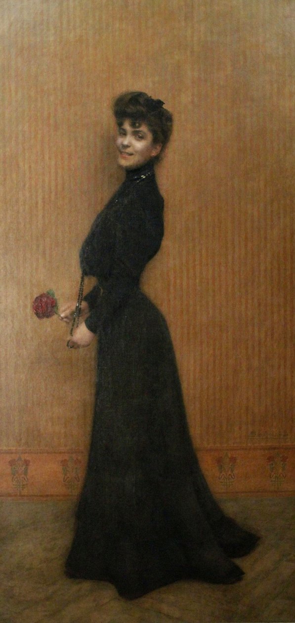 Dame mit der Rose von Belmiro de Almeida