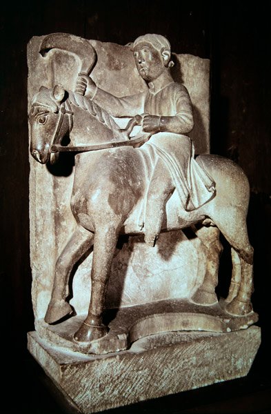 Bauer auf einem Pferd von Benedetto Antelami