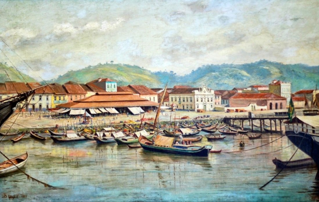 Fischstand und Markt der Kanus von Benedito Calixto