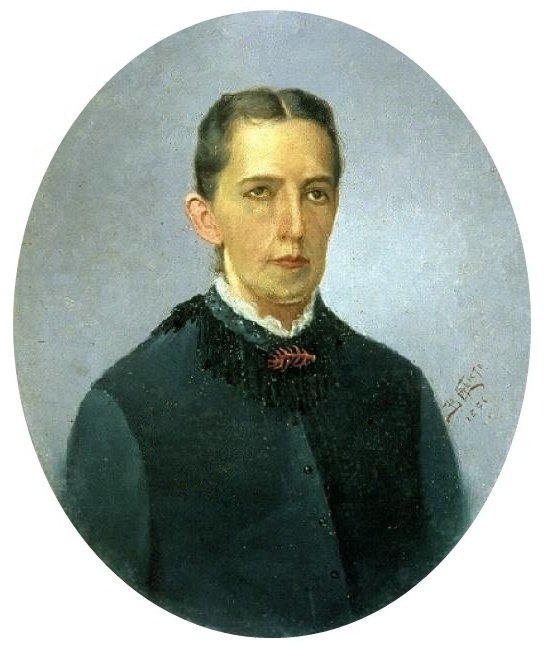 Porträt von Maria Luiza de Almeida Moraes (Büste einer Dame in einem gemalten Ovalrahmen) von Benedito Calixto