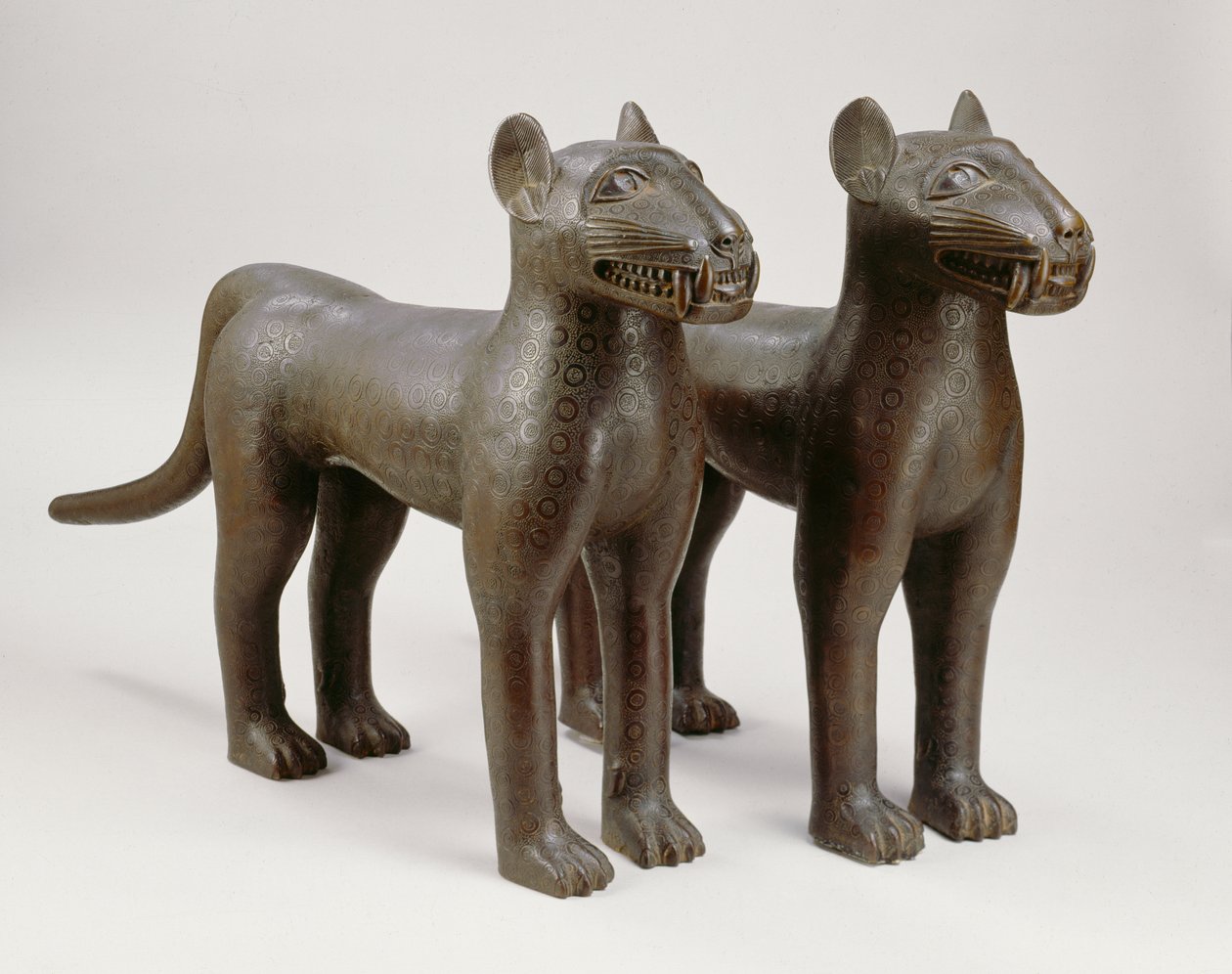 Paar Leoparden von Benin