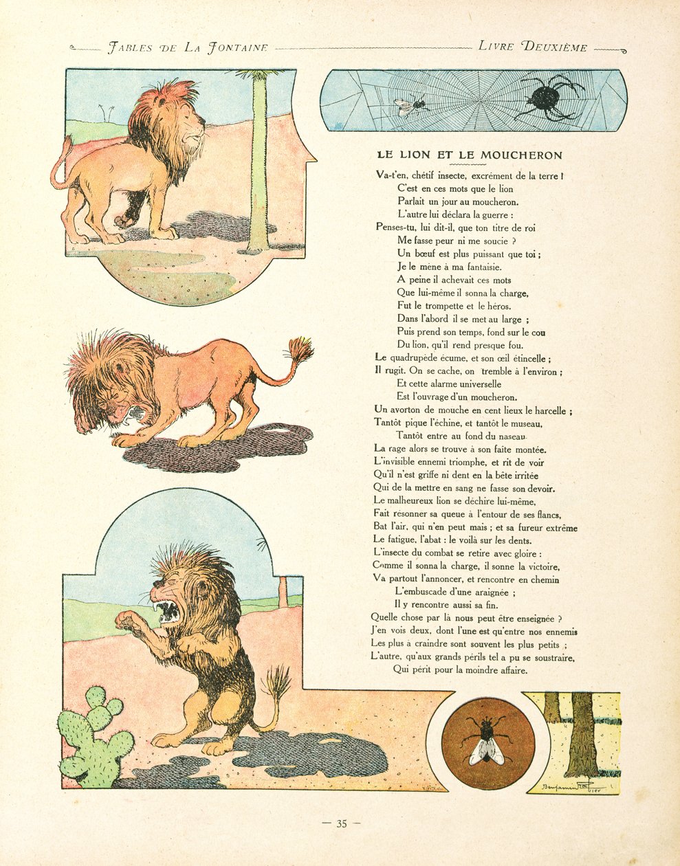 Der Löwe und die Mücke, Illustration aus 